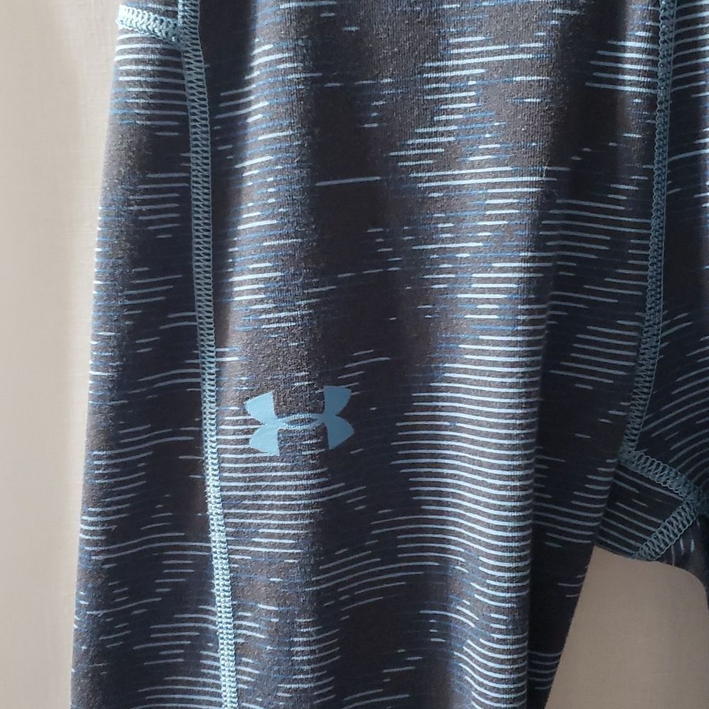 Under Armour. Blue & Black Patterned Leggings. Si… - image 2
